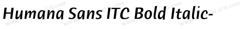 Humana Sans ITC Bold Italic字体转换